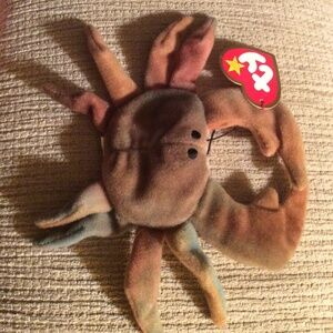 Vintage Teenie Beanie Babies Claude the Crab 1993 McDonalds